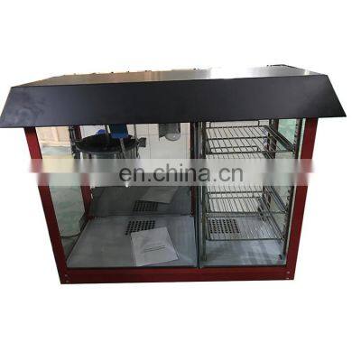 Commercial hot selling industrial frying big popcorn machine with warming showcase