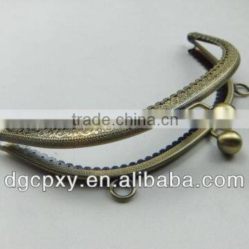 Vintage Pattern Sewing Metal Purse Frame With Two Loop Kiss Clasp Patchwork Bag Purse photo-3