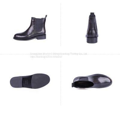 Chelsea Men's And Women's Boots Martin Boots Tide Shoes All-Match Short Boots Leather Spring High-Top Set Feet Leather Shoes British Style photo-4