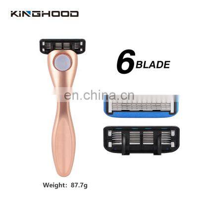 Private Label Hotel Razor 6 Blades Shaving Traditional Classical Barbershop Razor