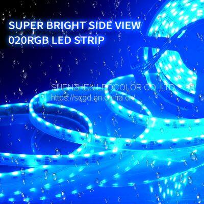020 LED strip RGB available DC 12/24V 10MM wide 60LEDs side view LED strip light smd