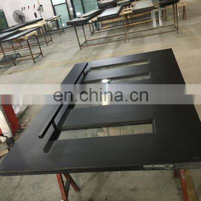 White Iron Glass Front Entry Door Exterior Modern French Metal Pivot Glass Door