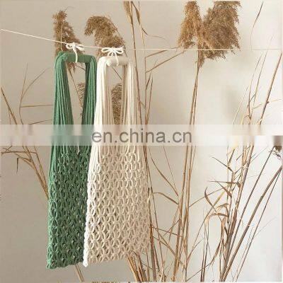 Macrame Shopping Bag Market Handbag Vintage Boho Style photo-3