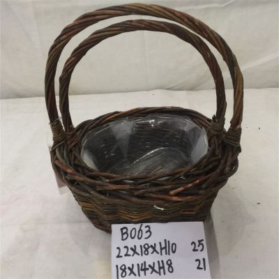 Hot Sale Sturdy And Practical Small Size Colorful Wicker Basket With Handle