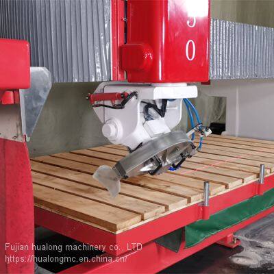 Hualong Machinery HLSQ-450 First Class Germany Siemens Software 3,4,5 Axis PLC Bridge Granite Marble Stone Cutting Machine and Bridge Saw Machining Siemens photo-3