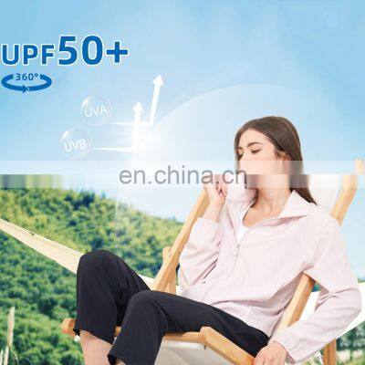 New Arrival Anti-UV Cool Fabric Loose Casual Outdoor Sports Gym Fitness Wear Full Zip Yoga Jacket UPF 50+ Pocket For Women photo-4