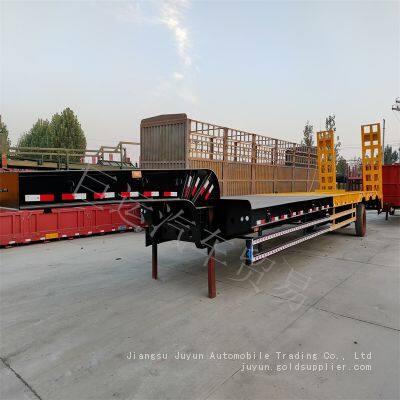 Large Cargo Transport Trailer, Heavy-duty Low Flatbed Semi-trailer, Axle Semi-trailer, Engineering Transport Trailer photo-5