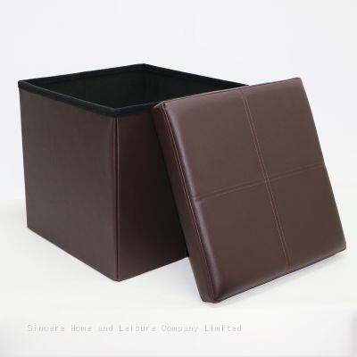 Foldable Storage PVC Ottoman photo-5