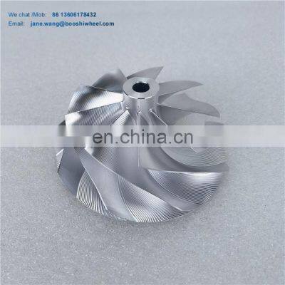 880696-5001S G35-900 Compressor Wheel Standard Rotation 62*76mm 9 Blade Billet Wheel Point Milling photo-3