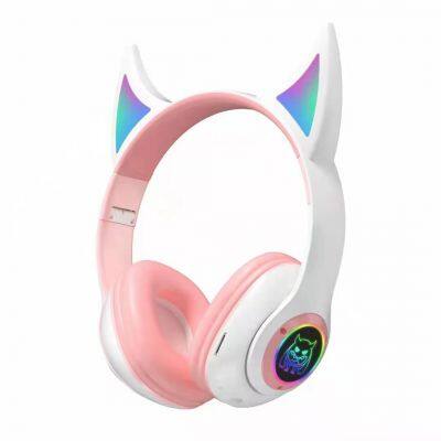 New Headset Esports Bluetooth Headset Beautiful Girl Demon Wireless Sports STN25 Gaming Luminous Bluetooth Headset