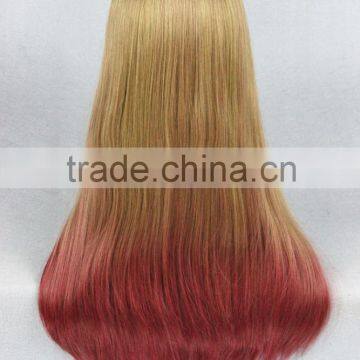 Wholesale High Quality 60CM Medium Blonde Red Mixed Lolita Women Synthetic Wig photo-4