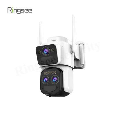 Ringsee 3 Lens and 3 Screens PTZ Camera 9MP WiFi Security CCTV Wireless IP Triple-Lens Network PTZ Triple Screens Camera photo-4
