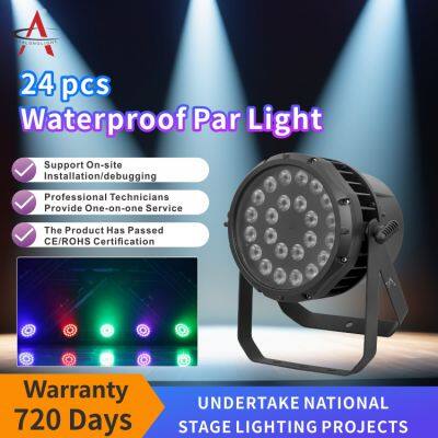 L24 IP High Quality 24pcs 250W 4in1 Waterproof Par LED Lighting Flat Music Bar Lights For Stage Decor And Discos photo-3