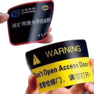 Plastic stickers PVC plastic sheet Label