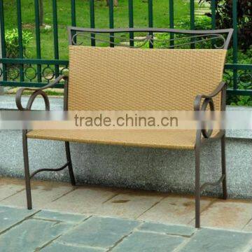 High quality best selling Honey wicker PE chair with iron frame from Vietnam