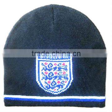 hot sell soft soccer fans England beanie