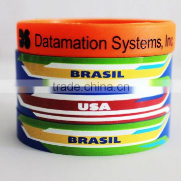 2014 brazil world cup promotion gift silicone bracelet