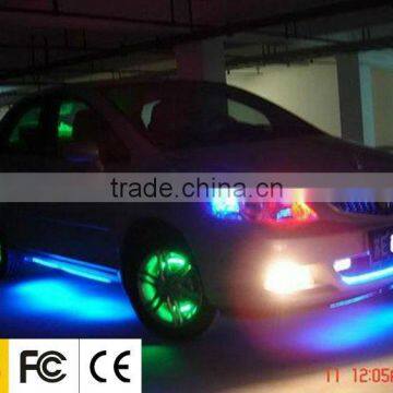 Colorful car led light on chassis