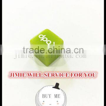 18mm Green Resin Stone Blank Dice photo-2