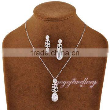 Costume jewelry in dubai cubic zirconia jewelry set necklace