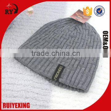 wholesale male beanie knitting wool hiphop korea bonnet winter beanie hat