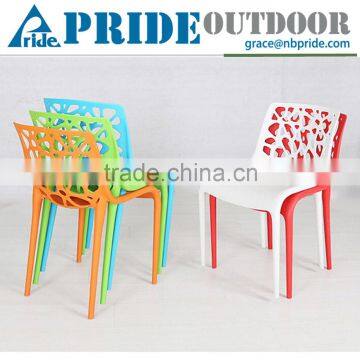 Colorful Cheap Plastic Dining Bistro Coffee Party Modern Stackable Beauty Restaurant Chair