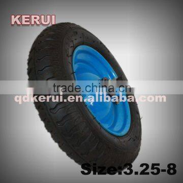 wheelbarrow tire 3.00-8 pneumatic wheel 3.25-8