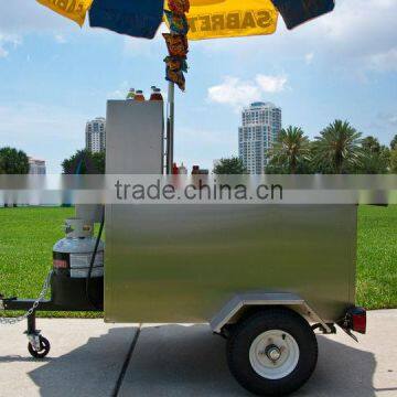 Mobile hot dog van/crepe cart/coffee kiosk/hot dog trailer with CE