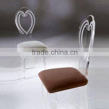 Heated elegant wedding chair acrylic dining chair