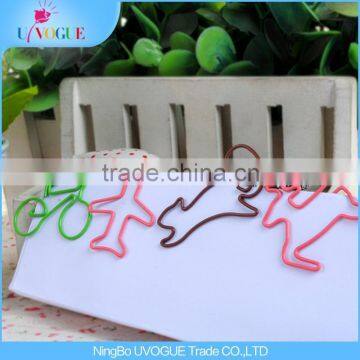 Eco-Friendly Office Supply Factory Produced Bicycle /Glasses/ Tooth/Cat/Bear/Animals Shaped Paper Clips