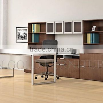 luxury office furniture china manager white desktop steel foot simple office desk(SZ-OD364)