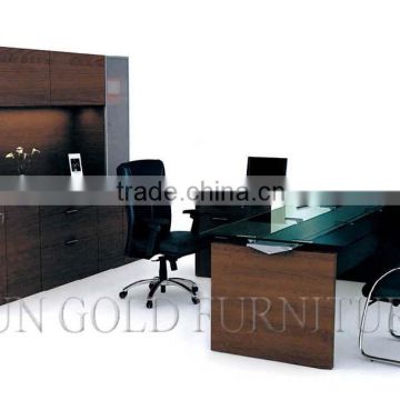 Europe Corner Glass surfaced Small Office table designs (SZ-OD429)