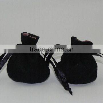 Custom Oval Velvet Pouch Jewelry Drawstring Bag With Custom Printing photo-5