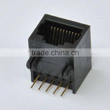 Top entry RJ45 female PCB connector