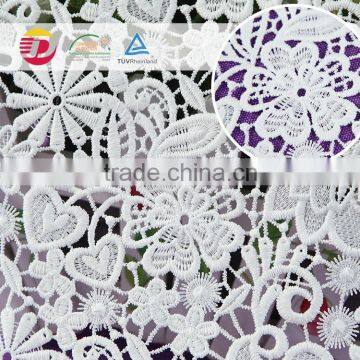 wholesale cheap 100 poly water soluble 3d flower guipure lace fabric                        
                                                Quality Choice