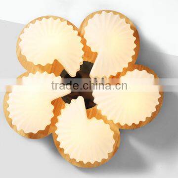 Romantic Bamboo Lamp Wood Shade Led Ceiling Light photo-2