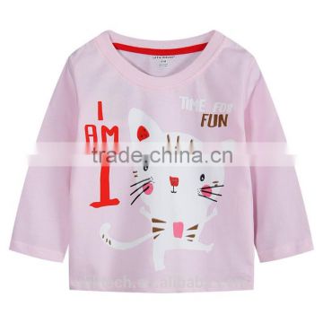 i am 1 little cat printing pretty baby girls long sleeve t shirt for fall