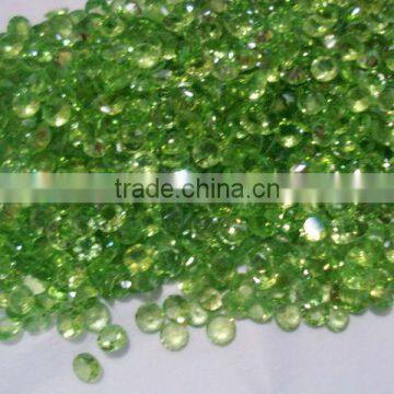 Peridot brilliant cut loose gemstones