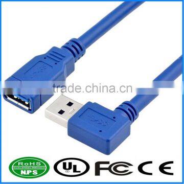 USB3.0 Cable AF To AM 90 Degree Cable USB Extension Cable With Right Angle Plug