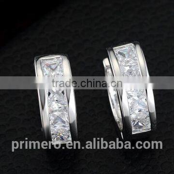 Arabic 18k Gold Platinum Plated Austrian Crystal Round Circle Hoop Earings Designs photo-5