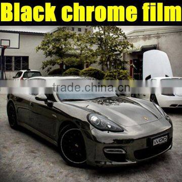 Chrome mirror vinyl sticker black chrome film with air channels for car body decoration