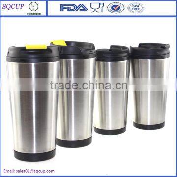 New product of stainless steel outer plastic inner coffee cup/tea cup/thermo travel tumbler