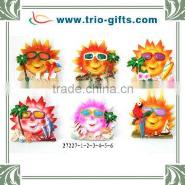 Sun Shape Polyresin Souvenir Magnet