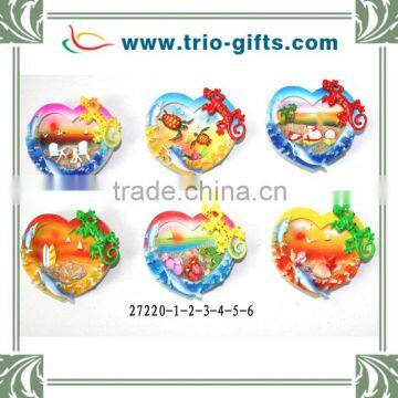 High Quality Heart Shape polyresin Souvenir Magnet