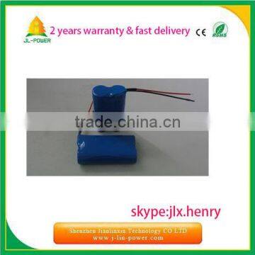 rechargeable 3.7v 18650 4400mah lithium ion battery pack with blue crust