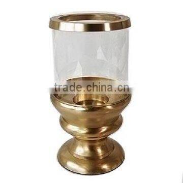 BRASS AND CANDLE HOLDER, HURRICANE CANDLE HOLDERS, TABLE CENTER PIECE