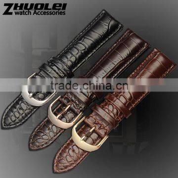 20mm High Quality Genuine Leather Watch Strap With Stainless Steel Buckle Wholesale 3PCS