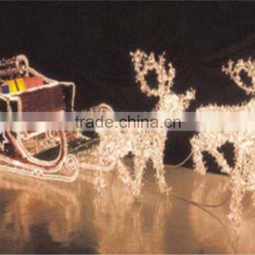 cotton ball string lights LED magic colour christmas lights for outdoor project/LED 3D motif christmas deer snowman