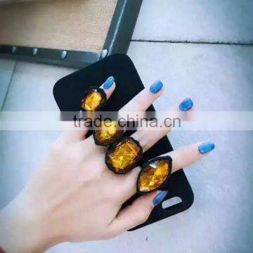 Fashion Charm Diamond Gem Ring Silicone Case Cover For IPhone 5/6/6S Plus photo-6