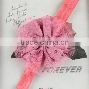 Lovely Flower Elastic Hair Rubber Band With Pearls photo-2